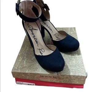 Navy High Heels Size 7.5